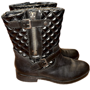 🔥 FRANCO SARTO Black Padua Boots Size 8.5M